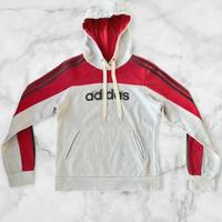 Felpa adidas bianca e rossa