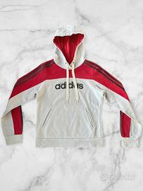 Felpa adidas bianca e rossa