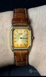 Seiko vintage quartz anni 80 gold tank funzionante