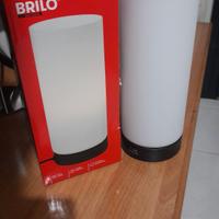 lampada da comodino con tubolare in vetro