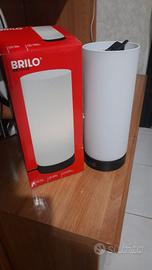 lampada da comodino con tubolare in vetro