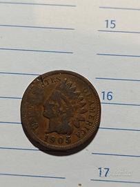 1 cent 1905 indiano Usa 