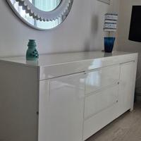 madia o credenza laccata bianca