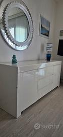 madia o credenza laccata bianca