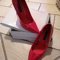 Décolleté tacco rosso 38