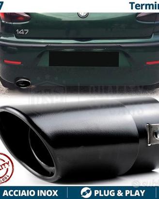 TERMINALE di Scarico per ALFA ROMEO 147 OVALE NERO