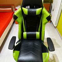 sedia da gaming verde
