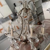Lampadario cristallo antico a gocce