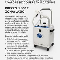 Sanificatore a vapore secco