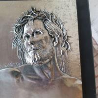 Quadro d’autore con bassorilievo argento