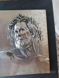 Quadro d’autore con bassorilievo argento