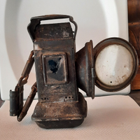 Faro/Luce antica a petrolio per biciclette d'epoca