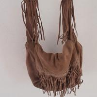 Borsa in camoscio con frange