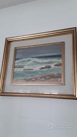 quadro dipinto con doppia cornice