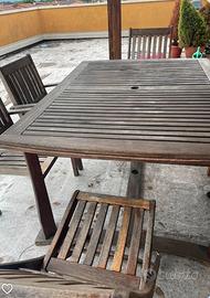 Tavolo e 6 sedie giardino