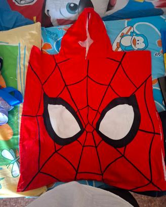 poncho mare spiderman 100 % cotone 