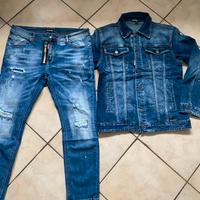 Completo Dsquared2 denim blu - Jeans + giacca