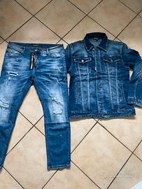 Completo Dsquared2 denim blu - Jeans + giacca