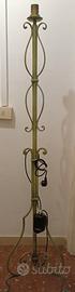 Lampada piantana in ferro battuto art decò