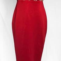 Vestito rosso corallo e perline marca Asos