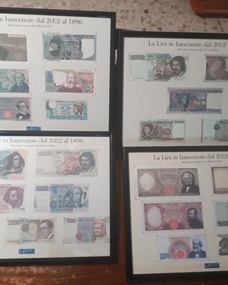 Collezione banconote dal 1896 al 2002