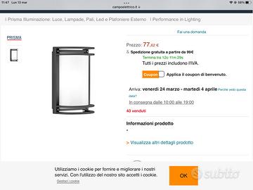 5 lampade Prisma serie Nikko - Giardino e Fai da te In vendita a Modena