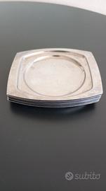 Set 10 sottobicchiere in acciaio