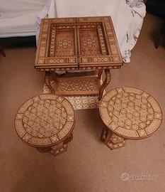 Tavolo da gioco e tavolinetti tradizione Siriana
