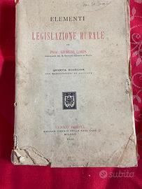 Elementi Legislazione Rurale di circa 100 anni fa