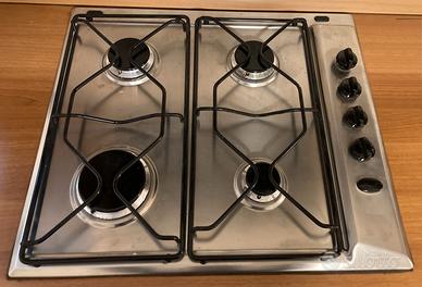 Piano cottura a gas 4 fuochi ad incastro
