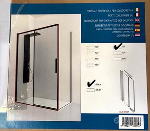 Box doccia angolare Kinedo GL6 110x75 nero opaco