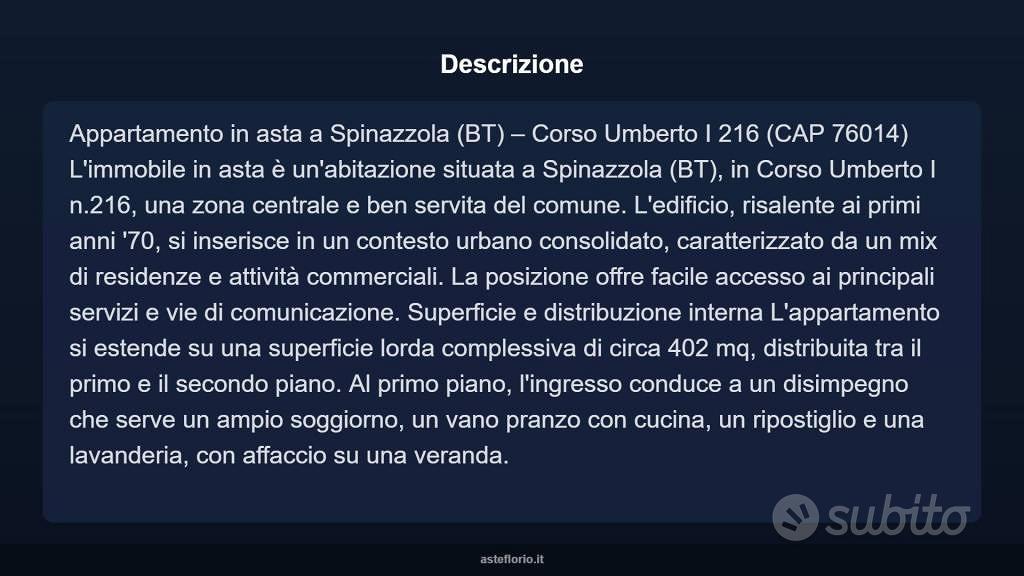 Appartamento – Spinazzola, Barletta-Andria-Trani - Vista 4