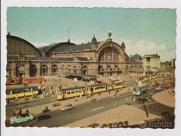 Cartolina Francoforte sul Meno Stazione anni 50