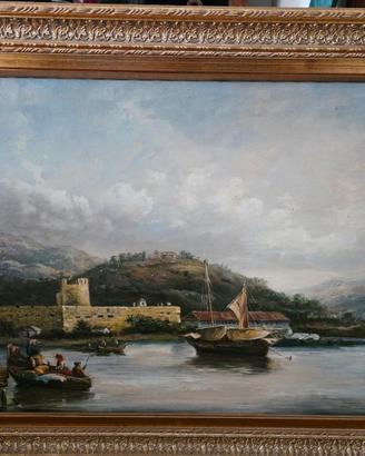 Quadro antico d'epoca castello 