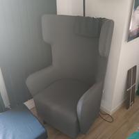 Poltrona moderna grigia