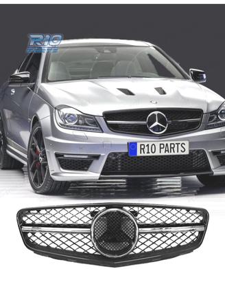 GRIGLIA MERCEDES CLASSE C W204 LOOK AMG C63 NERO L