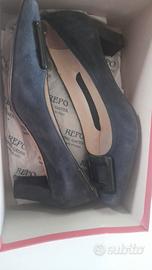 scarpe donna camoscio blu 