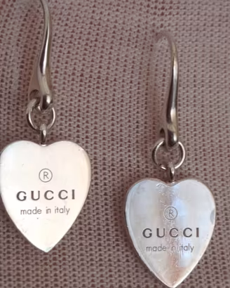 Orecchini Gucci  argento  925 a cuore