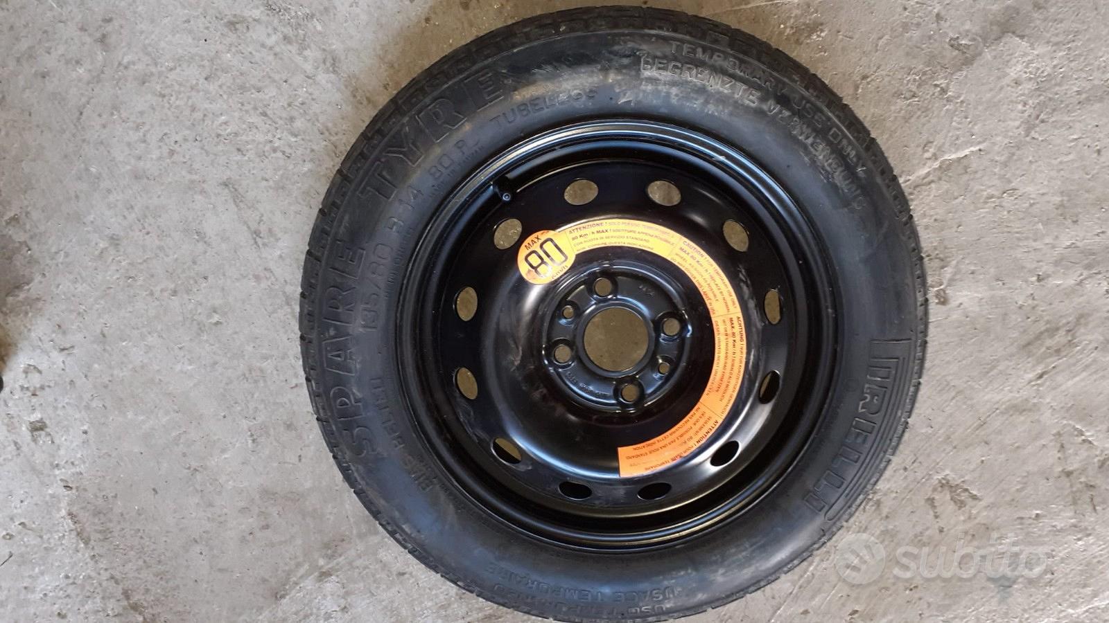 Kit Ruota Di Scorta Per Fiat Panda E 500 – Completo Di Cric, Chiave E Accessori