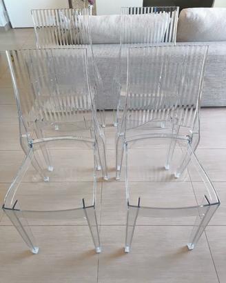 Set 4 Sedie Scab Glenda Policarbonato Trasparente