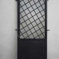 Porta di sicurezza in ferro zincato 210 × 85 cm