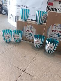 GUZZINI SET 6 BICCHIERI BASSI PIN-UP