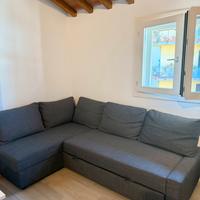 Divano letto angolare , contenitore,Ikea grigio