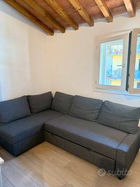 Divano letto angolare , contenitore,Ikea grigio