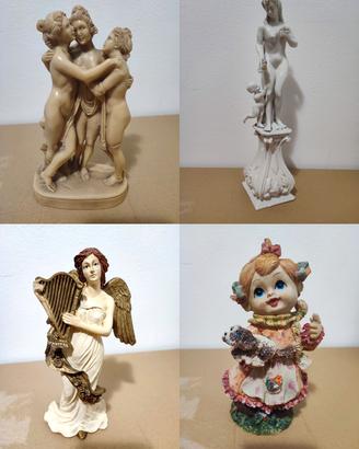 Lotto di 4 Statuette d’Arte e Collezione