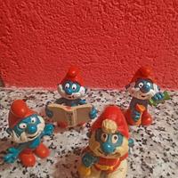 4 personaggi puffi Grandi puffi 70/80