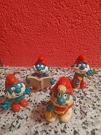 4 personaggi puffi Grandi puffi 70/80
