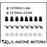 VITI ARGENTO 8 GOMMINI AD ESPANSIONE CARENE ø 5/9,