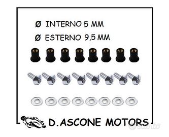 VITI ARGENTO 8 GOMMINI AD ESPANSIONE CARENE ø 5/9,