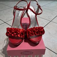 Eleganti sandali rossi donna n.36